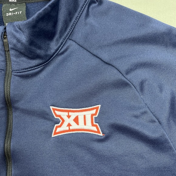 Nike Dri-Fit Big 12 Conference Mens 1/4 Zip Long Sleeve Pullover Jacket Navy 2XL - Picture 7 of 16